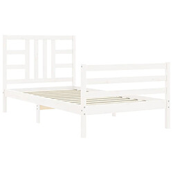 Acheter vidaXL Cadre de lit sans matelas blanc 90x200 cm bois de pin massif