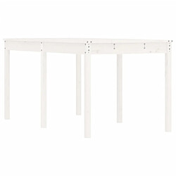 Maison Chic Table de jardin | Table d'extérieur blanc 159,5x82,5x76 cm bois massif de pin -GKD15661