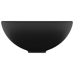 Avis vidaXL Lavabo rond de salle de bain Noir mat 32,5x14 cm Céramique