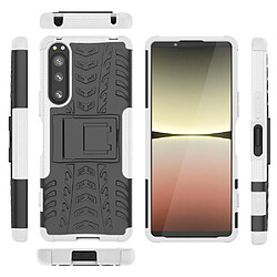 Htdmobiles Coque pour Sony Xperia 5 IV 5G - housse etui rigide anti choc + film ecran - BLANC