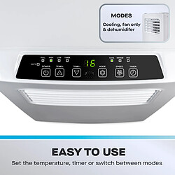 Climatiseur portable Daewoo 3-en-1 Smart WiFi Unité CA 9000 BTU Refroidisseur de Climatisation Mobile Déshumidificateur et Ventilateur Télécommande et Application Téléphonique pas cher