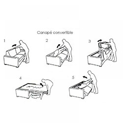 Inside 75 Canapé d'angle DREAMER convertible EXPRESS 160cm CUIR VACHETTE blanc cassé matelas 16 cm pas cher