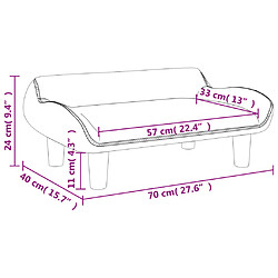 vidaXL Canapé pour enfants crème 70x40x24 cm velours pas cher