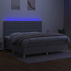 Acheter Sommier à lattes,Cadre à lattes de lit pour Adulte matelas et LED Gris clair 200x200 cm -MN99455