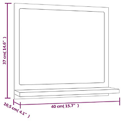 vidaXL Miroir de bain Chêne marron 40x10,5x37 cm Bois d'ingénierie pas cher