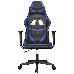 Avis Maison Chic Chaise de jeu, Chaise gaming, Fauteuil gamer d'ordinateur,Chaise de Bureau Noir et bleu Similicuir -GKD65988