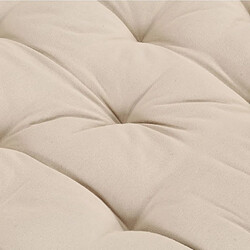 Decoshop26 coussin de canapé palette 100 % coton 120x80x10 cm beige DEC021814