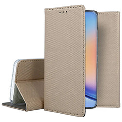 Htdmobiles Housse pour Samsung Galaxy A35 5G - etui coque pochette portefeuille + verre trempe - OR MAGNET