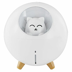 Paris Prix Diffuseur de Parfum Led Chat 11cm Blanc