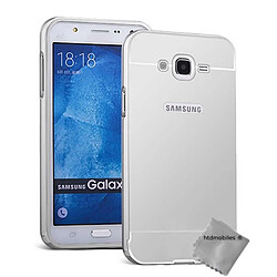 Htdmobiles Coque bumper miroir metal pour Samsung Galaxy J1 (2016) + film ecran - ARGENT