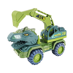 Universal Dinosaures pour enfants Pistolets à eau Pelles à encre Voitures de transport Jouets Camions à benne Jouets pour véhicules Jouets pour enfants Dinosaures pour Noël | Voitures jouets moulées sous pression(Vert)