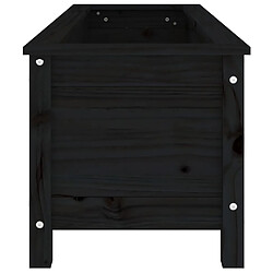 Acheter vidaXL Lit surélevé de jardin noir 119,5x40x39 cm bois de pin massif