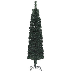 vidaXL Arbre de Noël artificiel mince et support 240 cm fibre optique