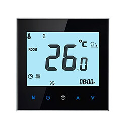 Wewoo Thermomètre noir 16A Type de chauffage électronique de charge LCD tactile numérique WiFi thermostat de la salle avec capteur, affichage horloge / température / périodes / temps / semaine / chaleur etc.