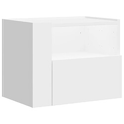 vidaXL Table de chevet murale blanc 45x30x35 cm