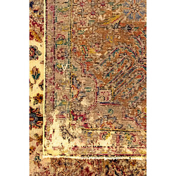 Vidal Tapis de laine 272x177 jaune Vintage Royal