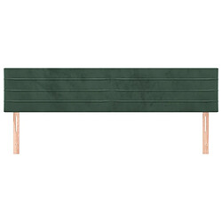 Avis Maison Chic Lot de 2 Têtes de lit design pour chambre - Décoration de lit Vert foncé 80x5x78/88 cm Velours -MN98203