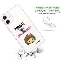 Avis Coque iPhone 12 mini souple transparente piquante mais attachante Motif Ecriture Tendance Evetane