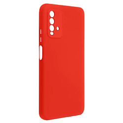 Avizar Coque Xiaomi Redmi 9T Silicone Semi-rigide Finition Soft Touch Fine rouge