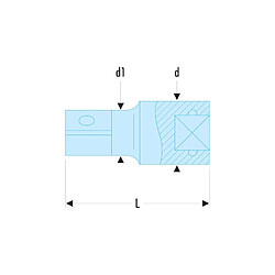 Facom Rallonge 52,2mm carré 1/2"