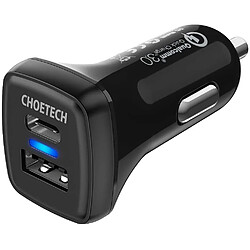 CHOETECH 36W Chargeur de Voiture USB Type C Power Delivery 18W + Quick Charge 3.0 18W