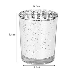 bougeoirs en verre de thé bougie votive décoration de mariage mosaïque argent