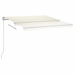 Avis Maison Chic Auvent automatique | Store banne extérieur | Marquise avec capteur de vent et LED 3,5x2,5 m Crème -MN30336