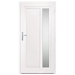 Acheter vidaXL Porte d'entrée Blanc 108x208 cm PVC