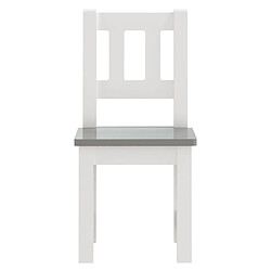 Acheter vidaXL Ensemble de table et chaises enfants 3 pcs Blanc et gris MDF