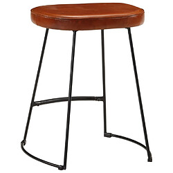 Acheter vidaXL Tabourets de bar lot de 2 marron foncé 40x29,5x53 cm