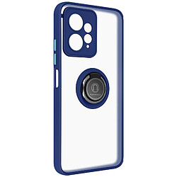 Avizar Coque pour Xiaomi Redmi Note 12 4G Bague Métallique Support Vidéo Bleu