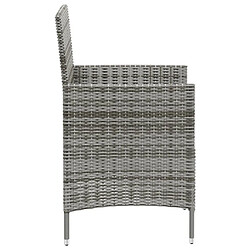 Acheter Maison Chic Lot de 4 Chaises de jardin,Fauteuil d'extérieur avec coussins Résine tressée Gris -MN16720