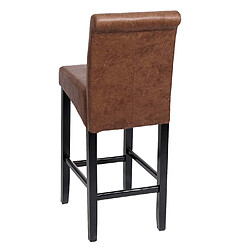 Avis Mendler Tabouret de bar HWC-C33, tabouret de bar tabouret de comptoir, bois ~ simli daim, pieds foncés, tissu/textile