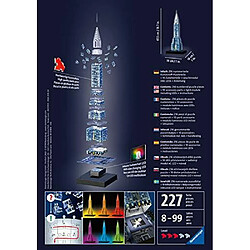 Ravensburger chrysler Building Night Edition Puzzle 3D 216 piAces pour enfants et adultes - La technologie Easy click signifie que les piAces semboAtent parfaitement