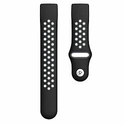 Avis Wewoo Bracelet pour montre connectée bicolore en silicone avec trou rond Fitbit Charge 3taille de la dragonne 145-210mm Gris