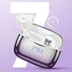 Hoco Hoko Écouteurs Bluetooth Réduction de Bruit Autonomie 7h Effet Chromé Violet pas cher