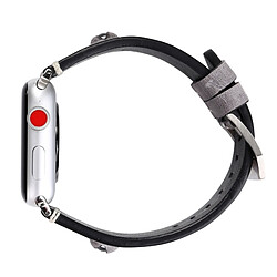 Acheter Wewoo Bracelet gris pour Apple Watch Series 3 & 2 & 1 38mm Simple Mode Peau de Vache Gros Yeux Motif