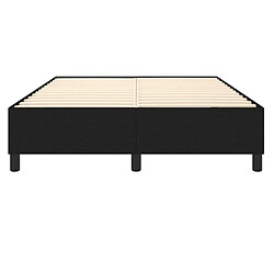 Acheter vidaXL Cadre de lit sans matelas noir 140x200 cm tissu