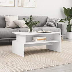 vidaXL Table basse blanc 90x55x42,5 cm bois d'ingénierie