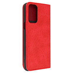 Avizar Étui Oppo A54 5G et A74 5G Folio Portefeuille Fonction Support rouge