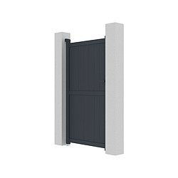 Acheter Habitat Et Jardin Portillon aluminium Maurice - 101.2 x 180.9 cm - Gris