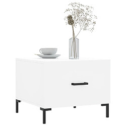 Avis Maison Chic Table basse,Table Console Table d'appoint, Table pour salon blanc 50x50x40 cm bois d'ingénierie -MN17770