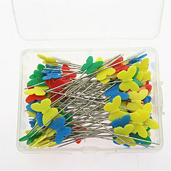 Accessoires de couture Patchwork Pins Papillon Plat Tête Set / 100pcs