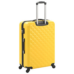 Avis vidaXL Valise rigide 3 pcs Jaune ABS