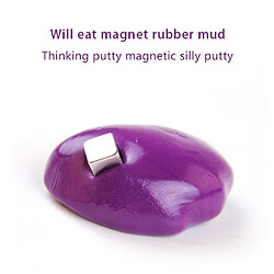 Acheter Wewoo Pâte à modeler bricolage Slime caoutchouc magnétique boue réducteur de stress anti-anxiété mastic rebondissant jouet d'argile magique pour enfants et adultesgrande boîte en fer Taille 8x2.5cm Violet