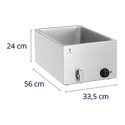 Helloshop26 Bain-marie chauffe-plat bain-marie professionnel 600 watts 1 x GN 1/1 Robinet De Vidange 14_0004216 pas cher