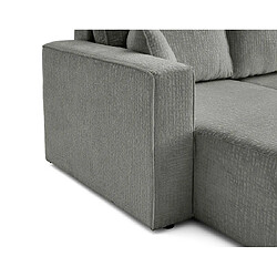 Acheter Bestmobilier Topaze - canapé panoramique en U - 7 places - convertible avec coffre - en tissu velours relief