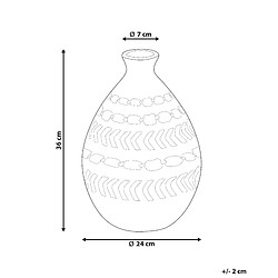 Avis Beliani Vase décoratif KUMU fait à la main Céramique 36 cm Marron