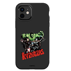 RhinoShield Coque Compatible avec [iPhone 13] SolidSuit - Coque Fine Licence Officielle Marvel avec Technologie Absorption des Chocs - Noir - Avengers