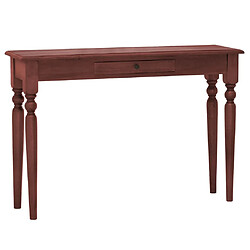 vidaXL Table console Marron classique 110x30x75cm Bois d'acajou massif